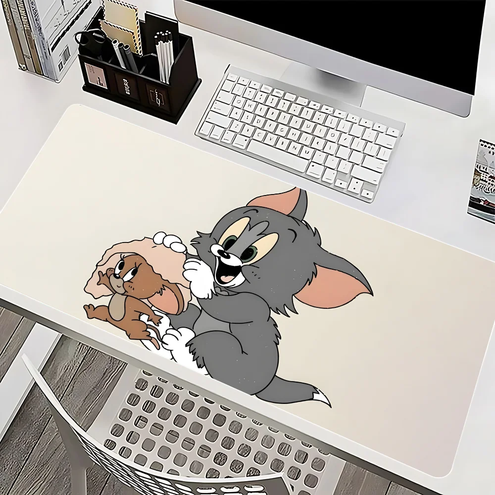 T-Tom And J-Jerry Mousepad Mause Pad Mouses Rug Office Accessories Desk Mat Mousepad Keyboard Gaming Pc Mats Xxl Large Carpet