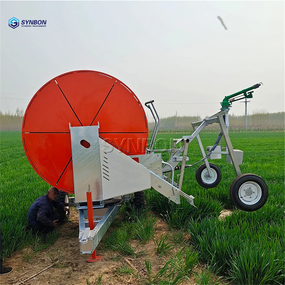 SYNBON Water Reel Irrigation Systems Lateral Sprinkler For Agriculture Big Gun