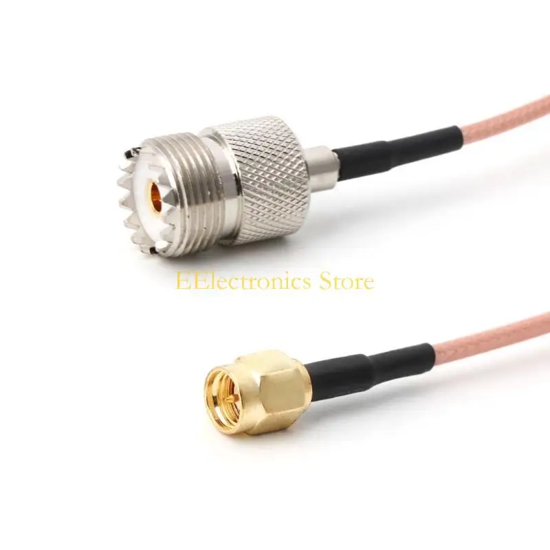 B03C RG316 Cable Jumper Pigtail UHF SO239 Female PL259 to SMA Male Plug Crimp Adapter