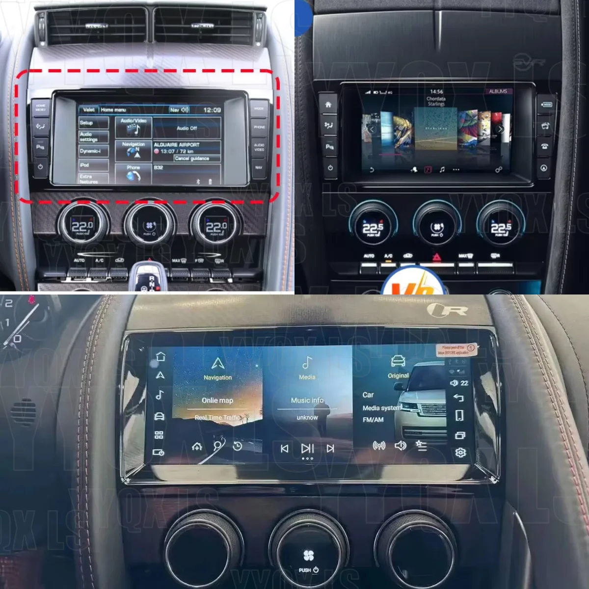 Android 10.25 Inch Car Radio GPS Navigation Touch Screen For Jaguar F-Type 2013~2019 In-Dash Multimedia Stereo Player Head Unit