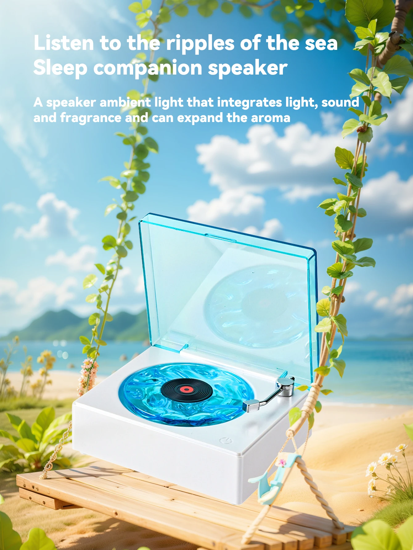 

Слушайте музыку с Aquamarine Audio: элегантный стереозвук, легкий и высококачественный домашний проигрыватель виниловых пластинок, колонка для винила, подарок на праздник.