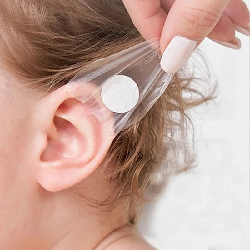 40 pieces of waterproof ear stickers, swimming shower salon disposable earplugs, hair dye shields, protective shower caps, tools