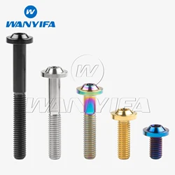 Wanyifa Tianium Ti Bolts M8x10/15/20/25/30/35/40//50/60/70mm Torx T40 Plum Head Disc Screw Motorcycle Bolt