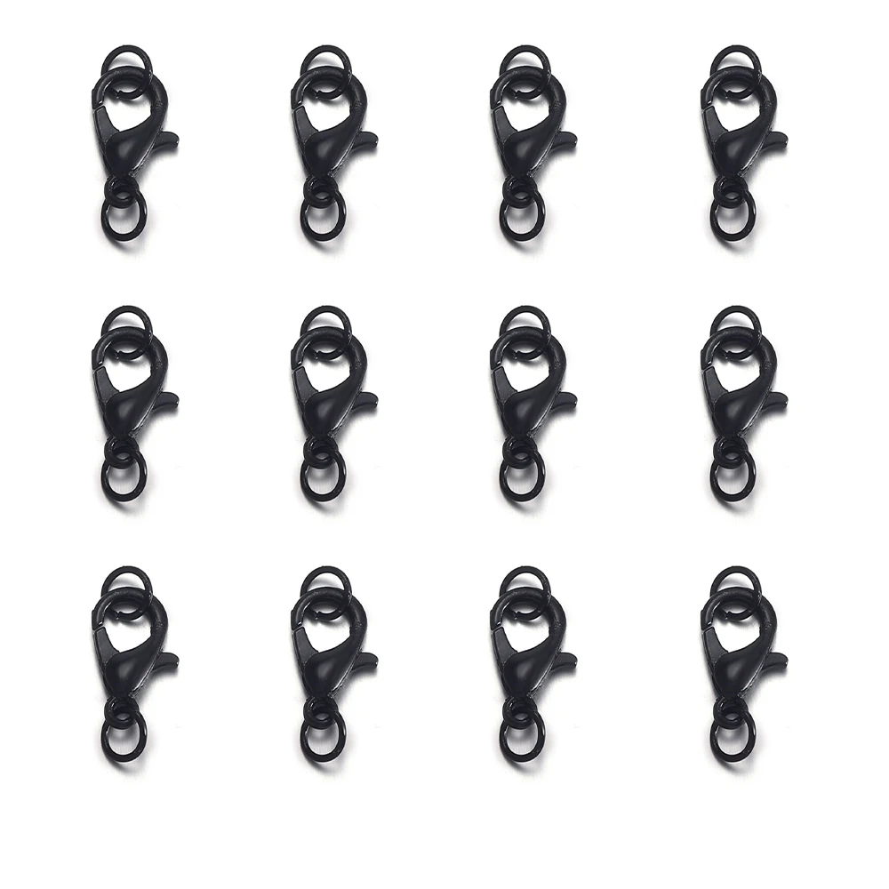 10-50Pcs 10 12 14 mm Lobster Clasps Hooks With Jump Rings End Clasps Connectors For DIY Jewelry Making Supplies Accessories image 3