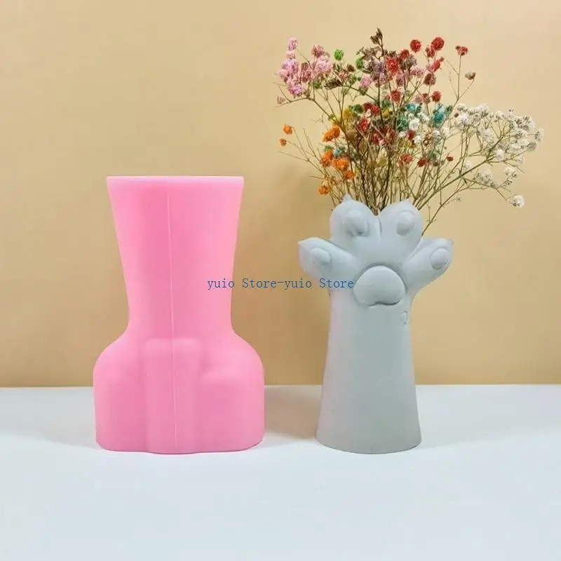 

X7XB Flower Vase Mold Silicone Concrete Mold Foot Planter Mold