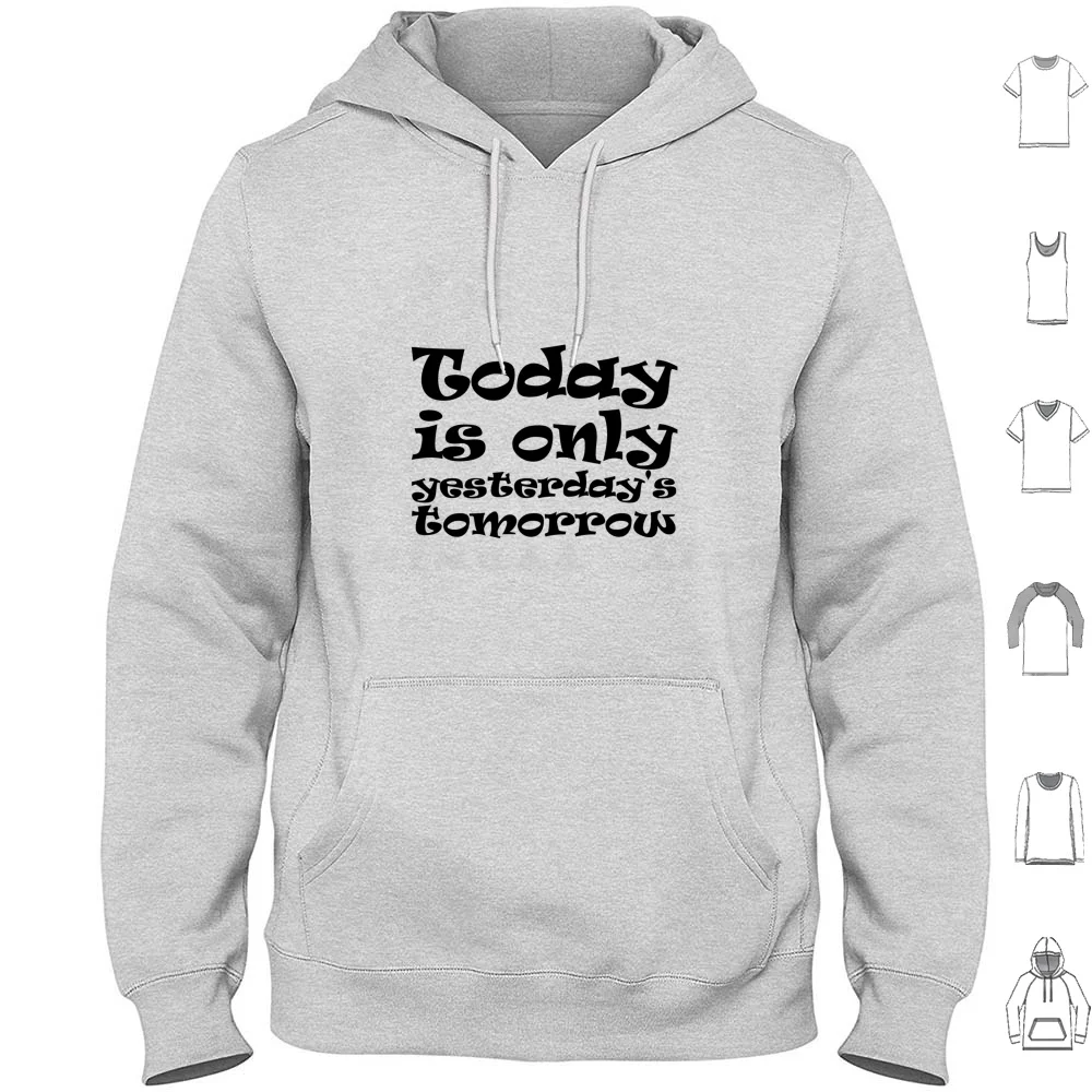 Today Is Only Yesterday's Tomorrow Hoodie Cotton Long Sleeve Lyrics Uriah Heep Prog 70s 1970s 1972 Demons And Circle