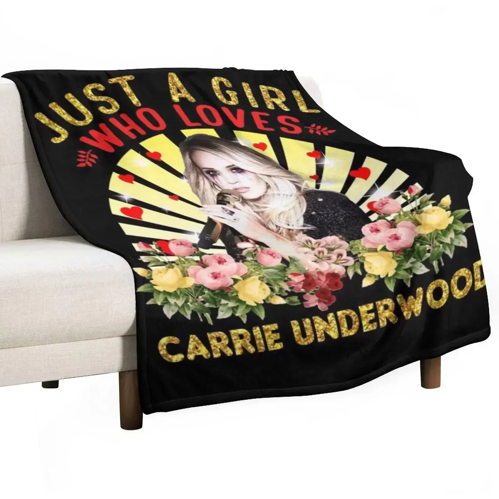 Carrie Underwood Throw Blanket Cute Plaid Hair Shaggy Luxury Thicken for sofa Decorative Beds Blankets