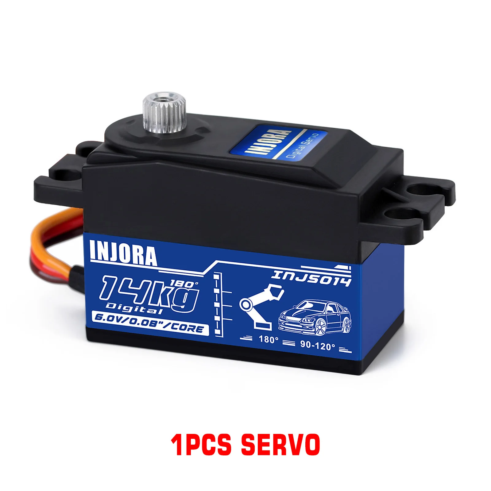 INJORA Metal Gear 14KG INJS014 Digitale Low Profile Servo voor 1/10 RC On-Road Touring Drift Auto Tamiya Kyosho Helikopter Model