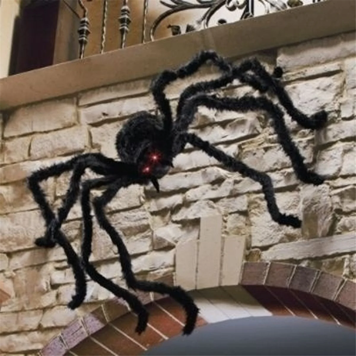 ONCE 50cm Black Spider Halloween Decoration Haunted House Prop Indoor Outdoor Giant Decor