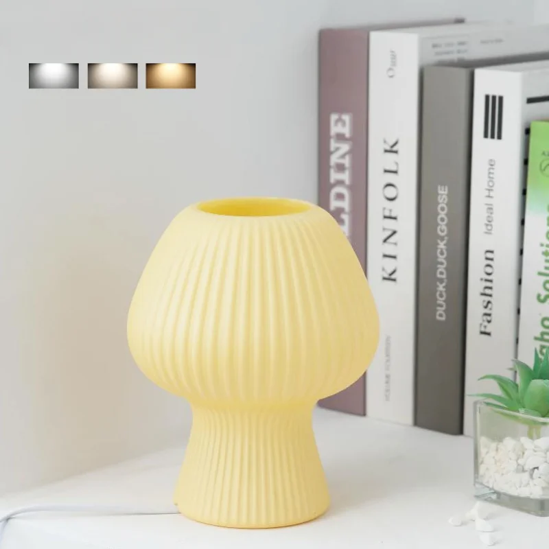 لطيفة خمر توليب الزجاج لمبة مكتب الفتيات غرفة نوم الديكور مصابيح الليل إضاءة داخلية