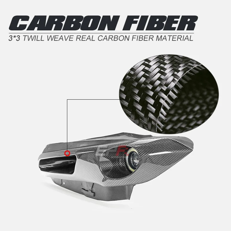 

SAAR подходит для Honda Civic FL5 Type R, передний фонарь из углеродного волокна, вентиляционное отверстие, замена фар, модификация трека