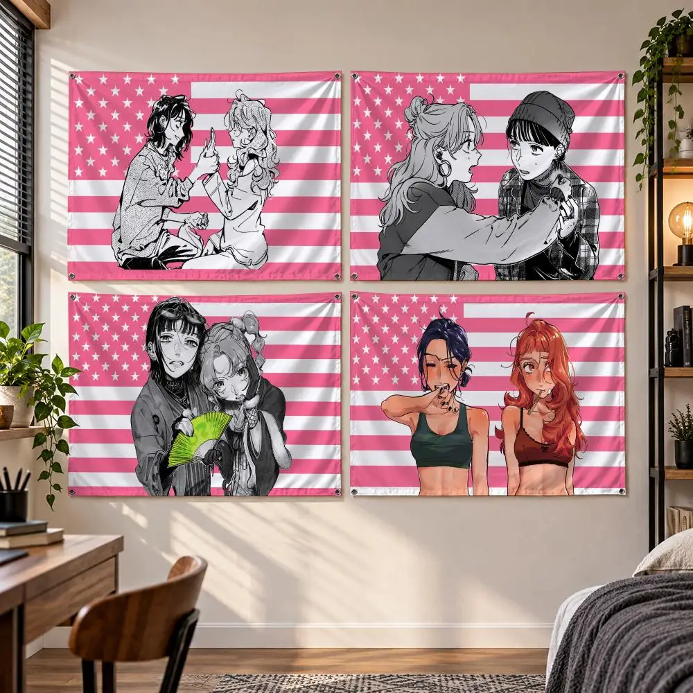 Manga TGSWIIWAGAA Romance Expressive T-TGSWIIWAGAA Flags Banner Decor for Bedroom,Garden,Party,Club,Gaming Room,Indoor Outdoor