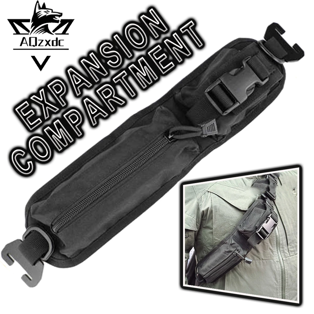

Tactical Shoulder Strap Expansion Compartment Molle EDC Tool Storage Bag 3.8cm2.5cm Shoulder Strap Conversion Packet for Hunting