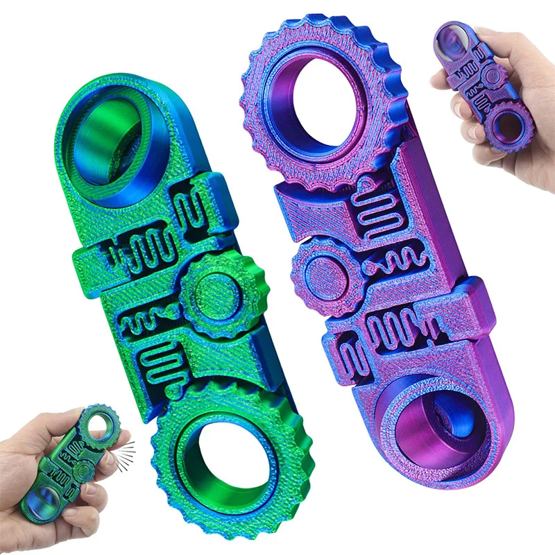 3D Printed Decompression Ring Toy 5-In-1 Gear Ball Pressure Sensory Ornament Relieve Stress Anxiety Children Adults For Gifts
