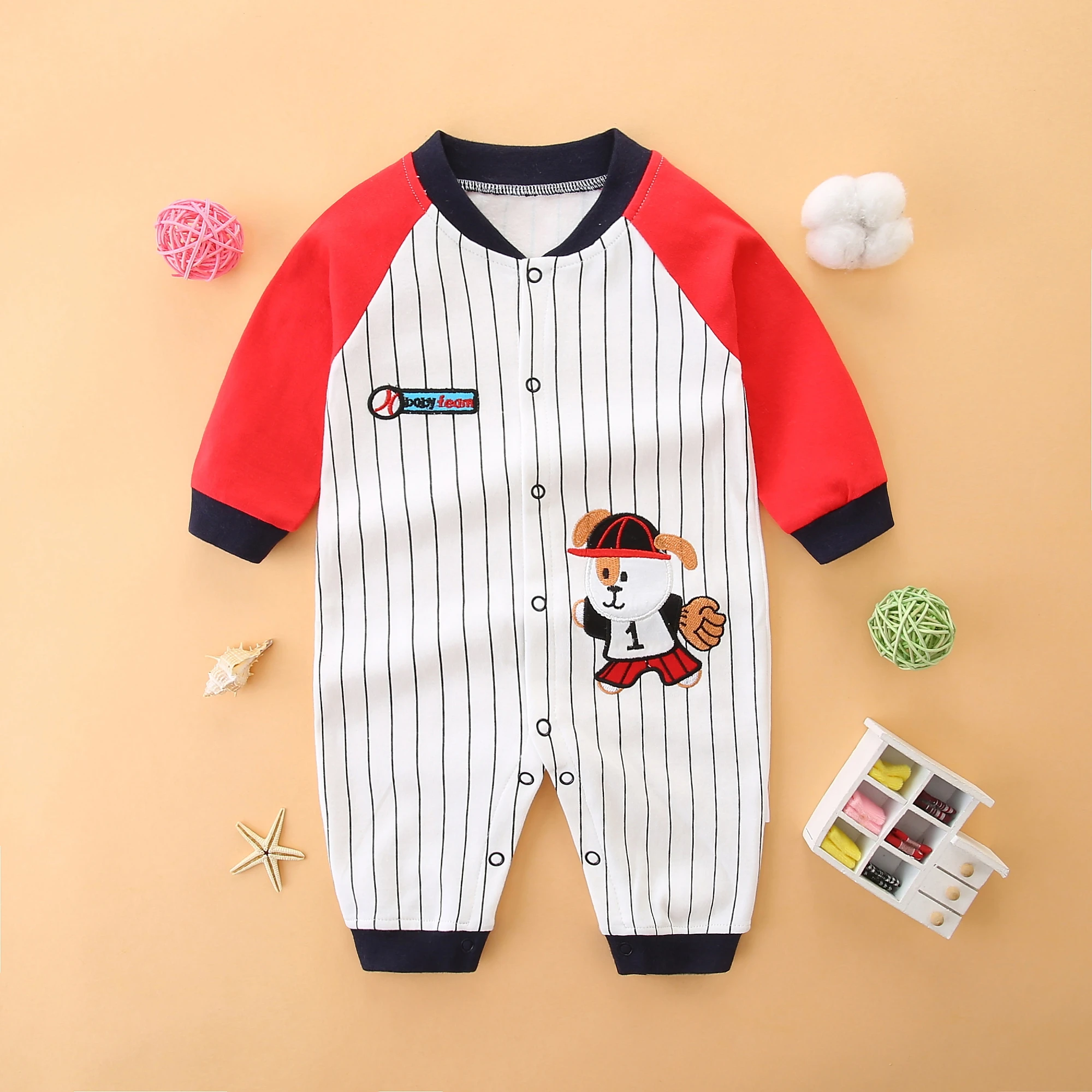 0-12 months baby clothes autum autum full moon baby jumpsuit men and women long-sleeved newborn spring & fall suit