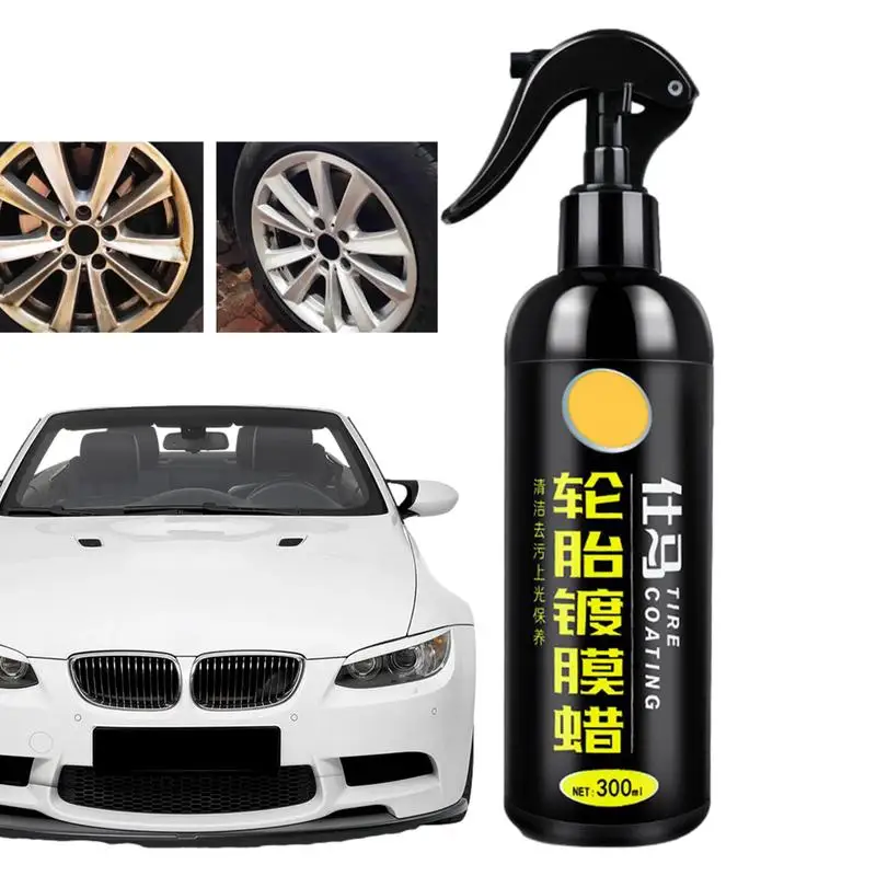 

Tire Shine Spray Long-lasting Wax Brighter Tire Coating Tire Spray Car Supplies Tire Protector 300ml For Rubber Parts Pickups