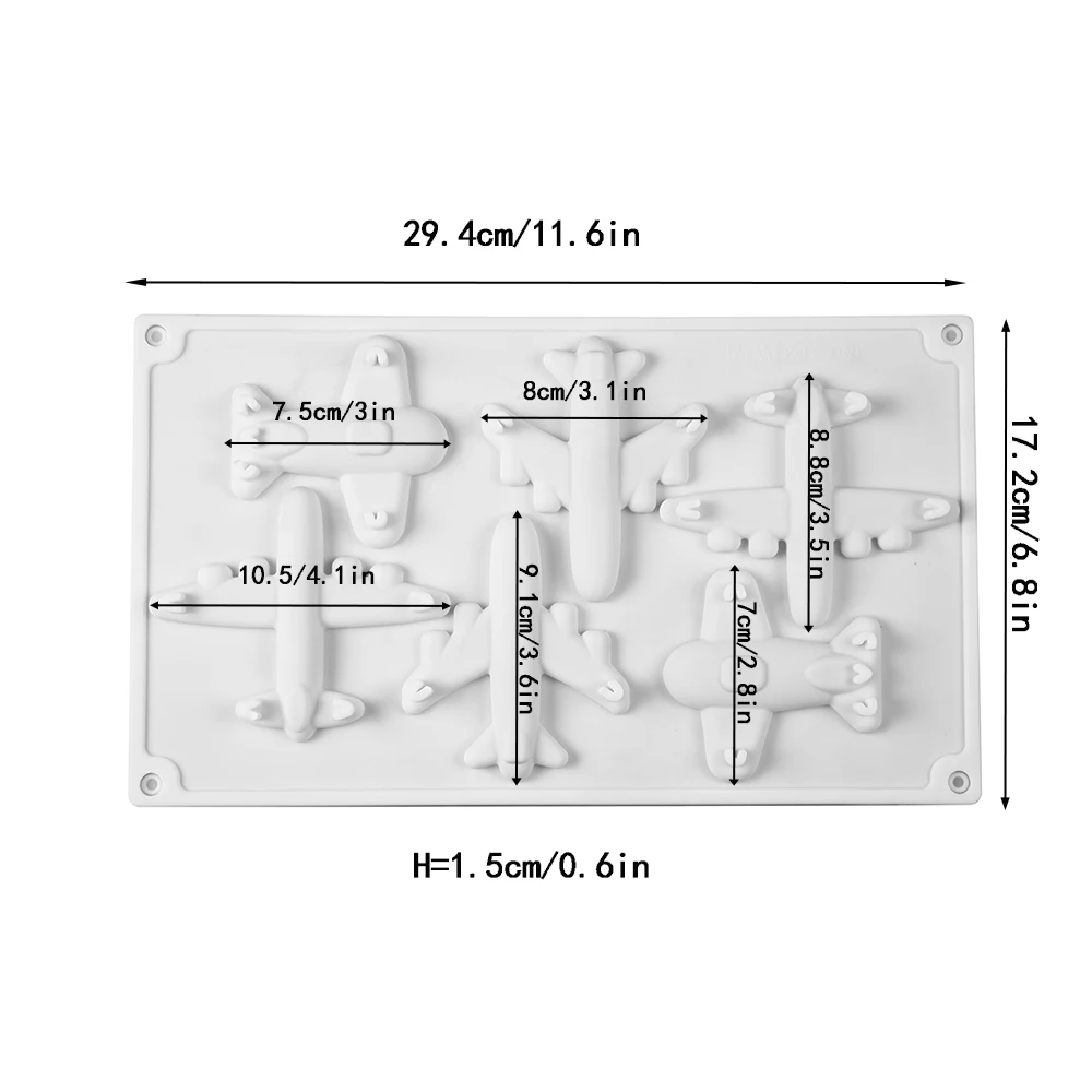 DIY Epoxy Resin Airplane Modeling Silicone Mold Chocolate Mold Pudding Mousse Cake Baking Decoration Airplane Silicone Mold