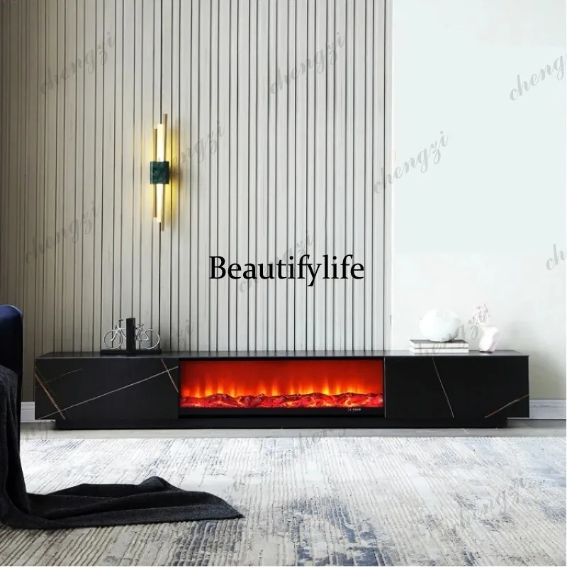F181 European Background Tv Cabinet Simulated Flame Electric Fireplace Tv Cabinet Luxury Designer Mueble De Tv Furniture