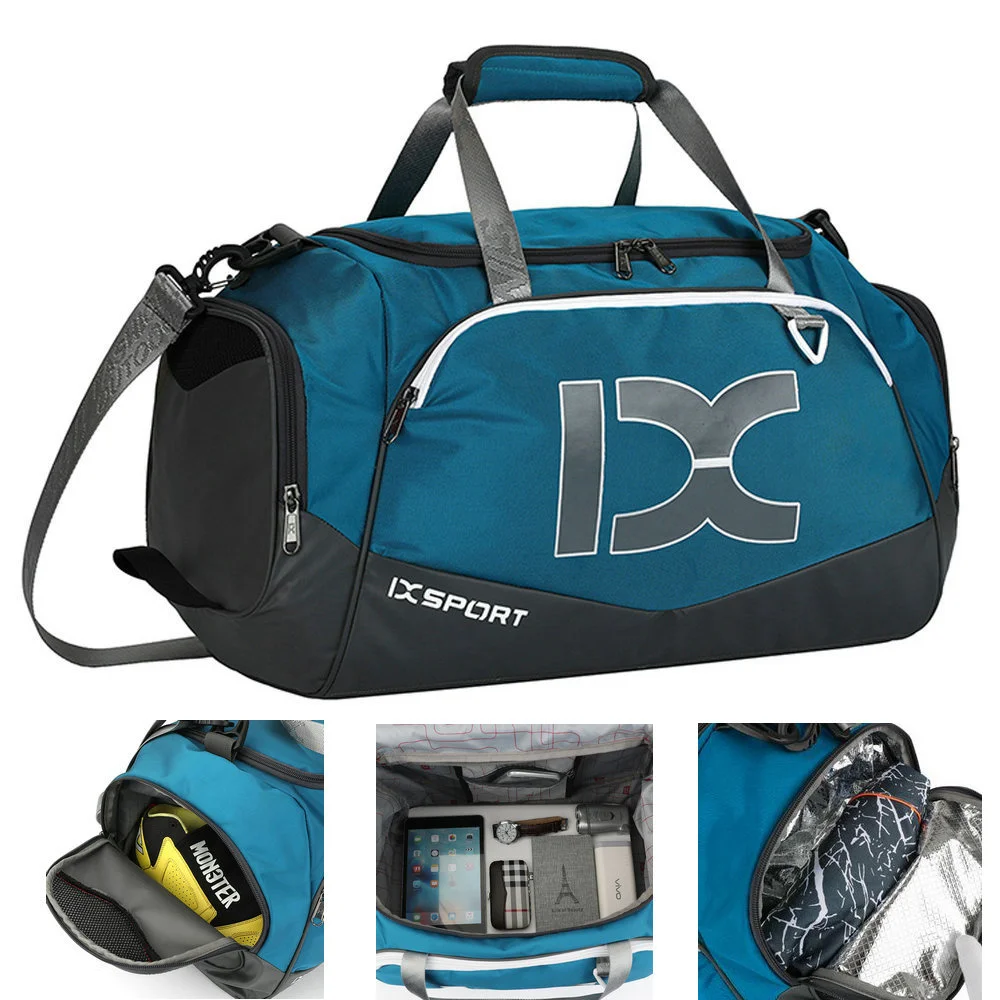 Sports Gym Bag，Travel Duffel Bag with Dry Wet Pocket And Shoe CompartmentFor Women and Men，40L Fitness Waterproof Weekender Ba