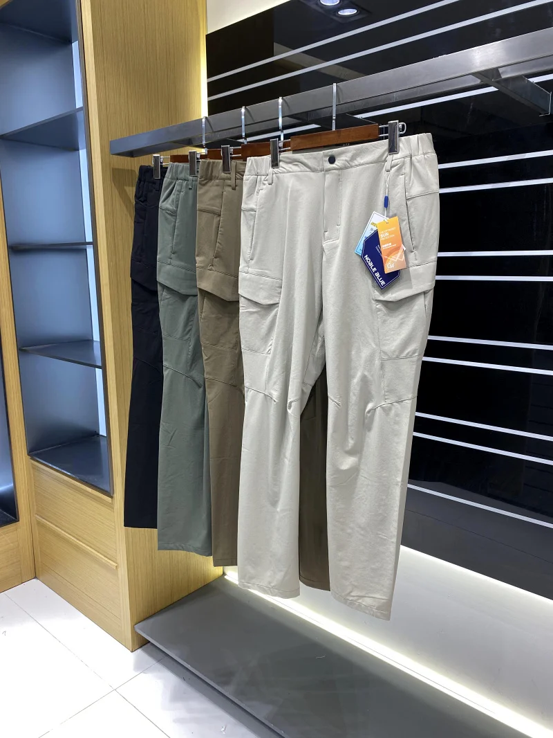 Cloud Feeling Lightweight High Sun Protection 3D Cut Waterproof Breathable Men's Workwear Multi ket Soft ell Casual Pants
