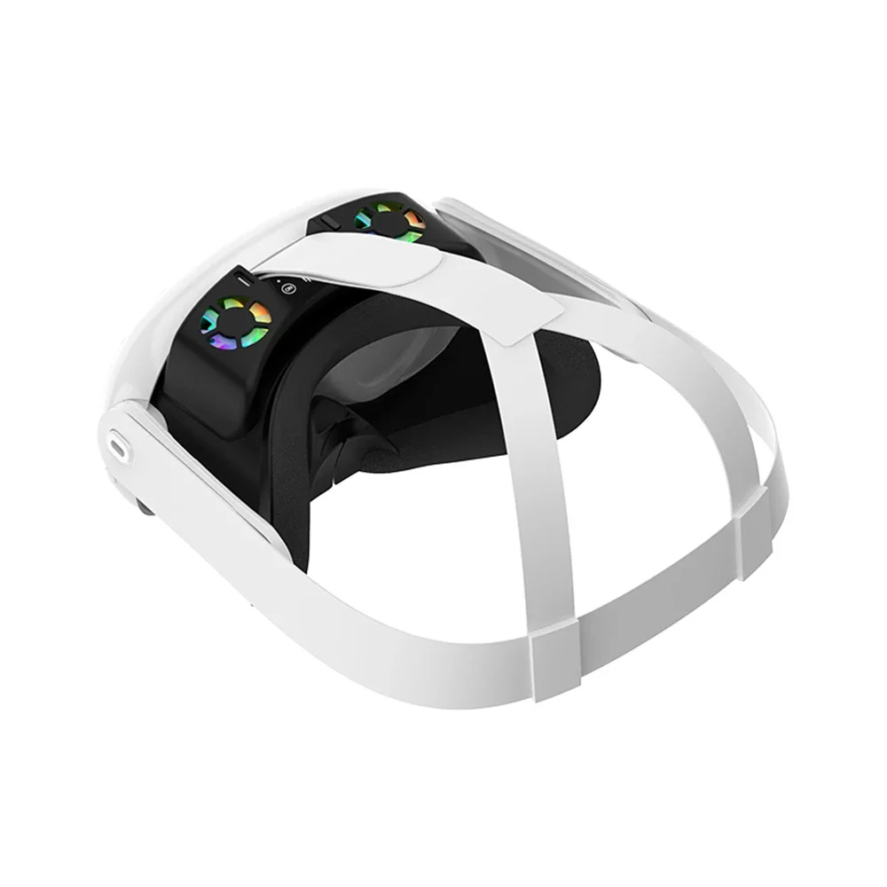 For Meta Quest 3 Air Circulation Face Cover With Cooling Fan and RGB light VR Headset Replacement Facial Interface Mask