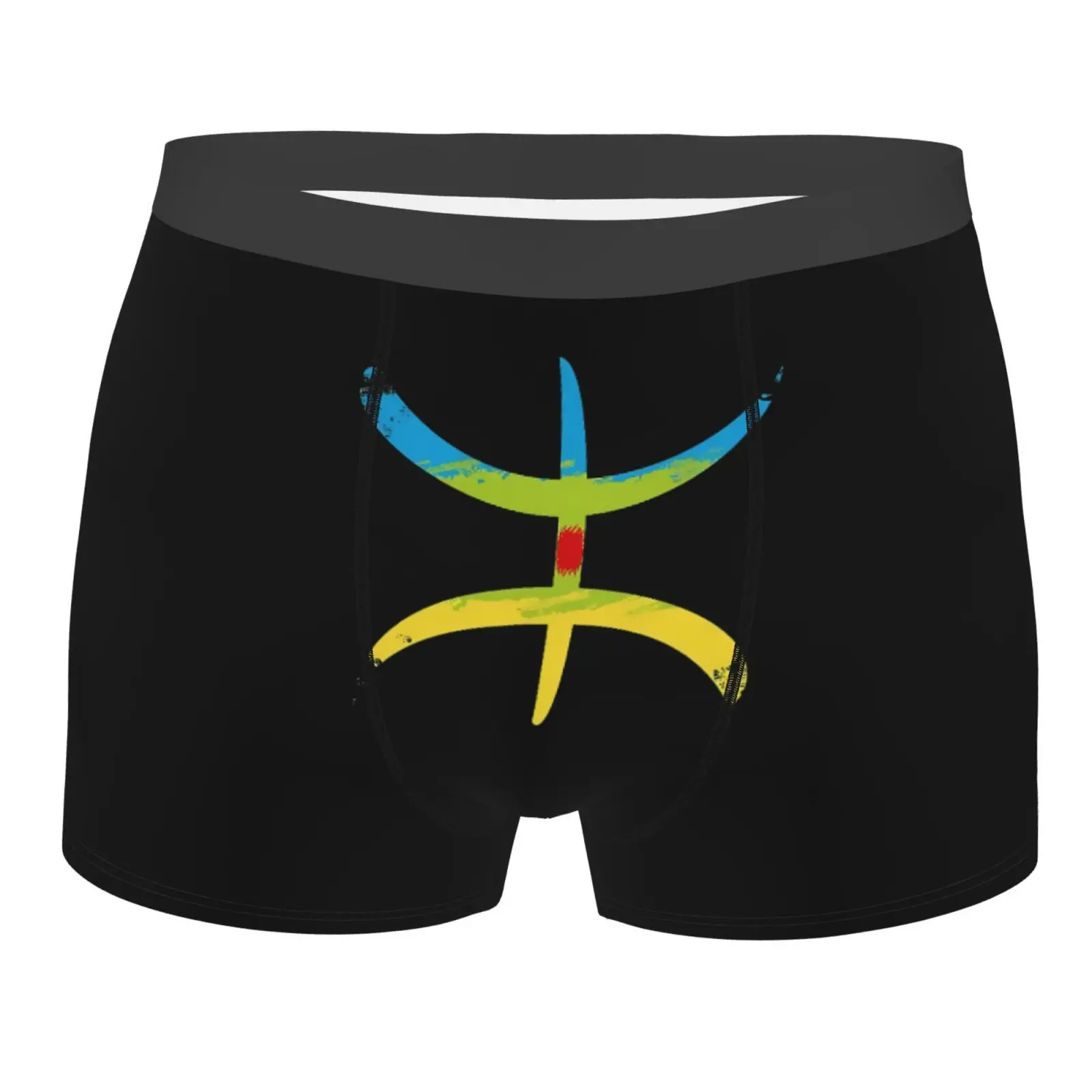 Amazigh Flag and Emblem Men's Underwear Healthy Soft Comfortable High-Quality Men's Briefs Stylish Trendy Casual Sports Panties