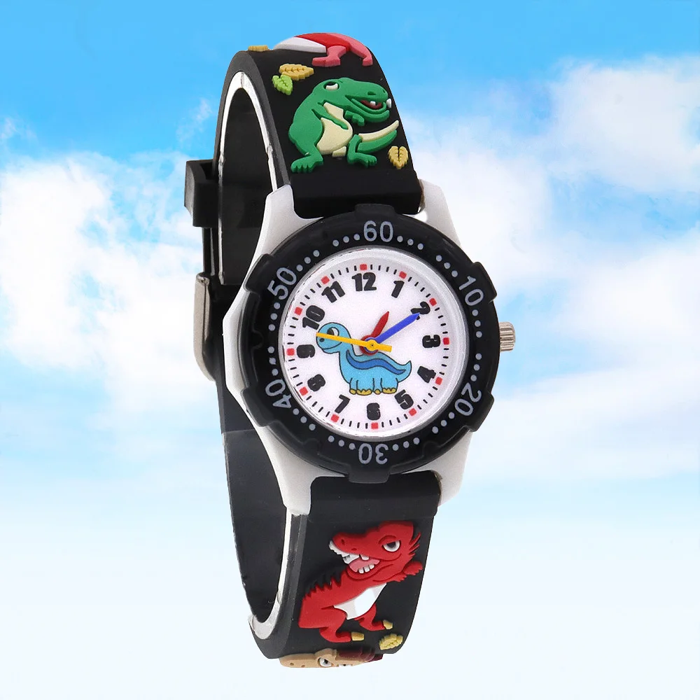 

Kids Dinosaur Digital Quartz Watch Silicone Strap Wristwatch for Boys & Girls Baby Timepiece Educational Fun Watch for Children