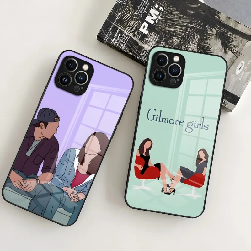 Hot Gilmore Girls Phone Case For IPhone 15 Pro 14 13 12 11 Mini X XS XR Max 6 8 Plus SE 2020 Glass Design Cove