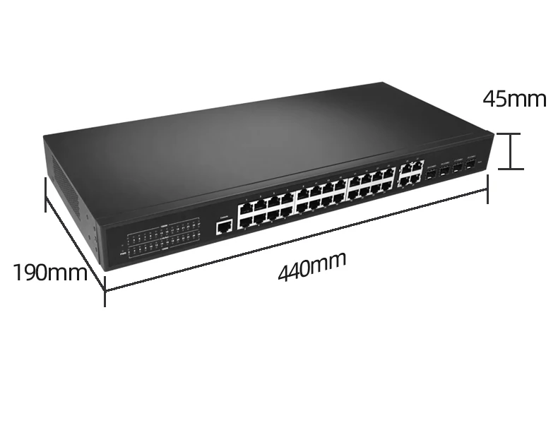 24-Port 4-Optical Full Gigabit Switch 28-Port 10 Gigabit Full Network Management Switch Vlanpoe Switch