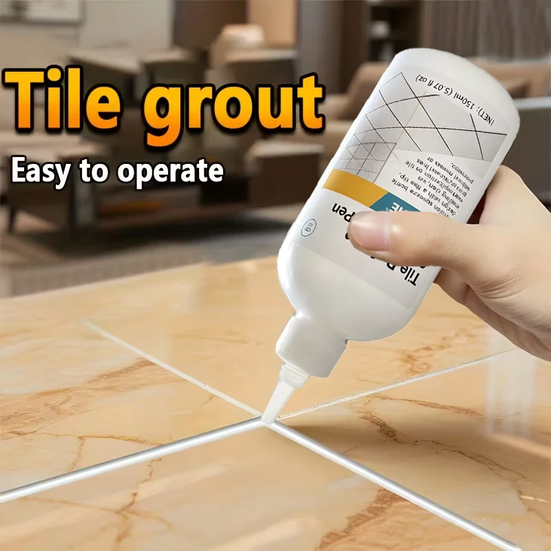 Tile Joint Repair Compound Fine Tip Squeeze Bottle Easy Application Waterproof Mildew Resistant Refresh Dirty Yellow Black Grout
