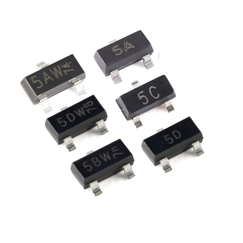 

100PCS BC807-16 BC807-25 BC807-40 BC807,215 Silkscreen 5A 5AW 5B 5BW 5C 5CW 5D 5DW patch SOT23 transistors