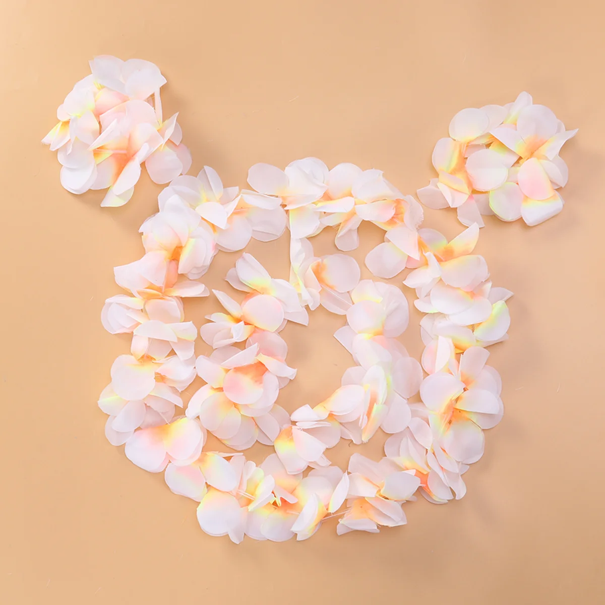 

4pcs Flower Crown Set Simulated Silk Floral Wreath Headband Garland For Women Luau Party Beach Travel Hawaiian Leis