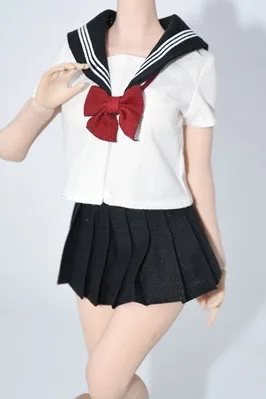 IN STOCK 1/6 scale female clothes girls school uniform pleated skirt  fit 12 inches S44 S45 S26 S25 S24 action figure body mode