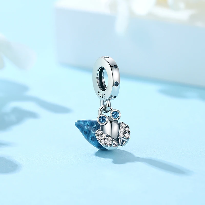 925 Sterling Silver Charms Beads Original Turtle Fish Flamingo Pendant Charm Fit Pan Bracelets Necklaces Diy Jewelry For Women image 5