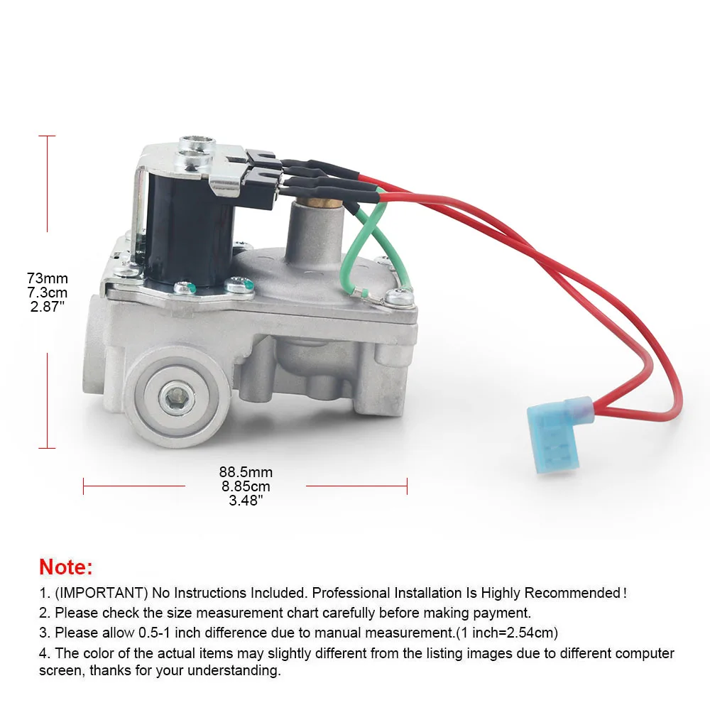 Atwood 6-10 Gal 온수기 가스 밸브(조인트 없음) 93870 93844 93321 92078 BZA01C 93321R 가스 솔레노이드 밸브