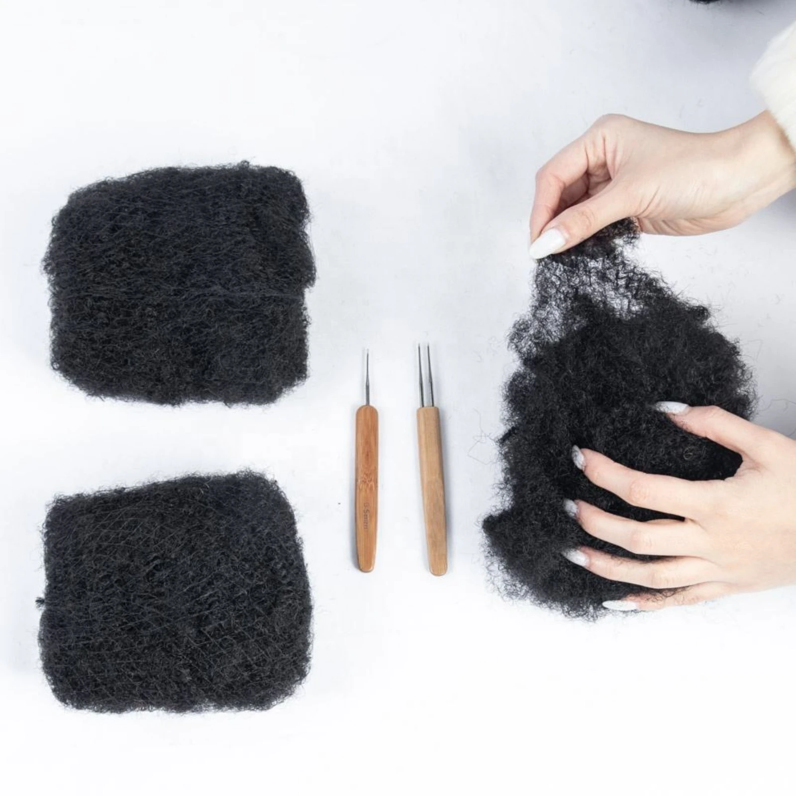 8 بوصة الأفرو غريب السائبة شعر مستعار بشري 30 جرام/الحزمة البرازيلي ريمي السائبة ل اليدوية Locs ملحقات مايكرو تويست تجديل الشعر #2