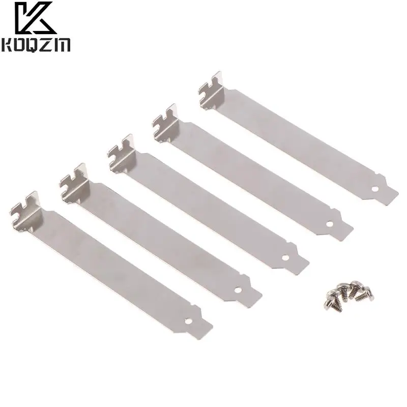 Hot 5Pcs Computer Case Rear Slot PCI Bracket Blank Filler Cover Plate With Screw PCI Slot Cover Dust Filter