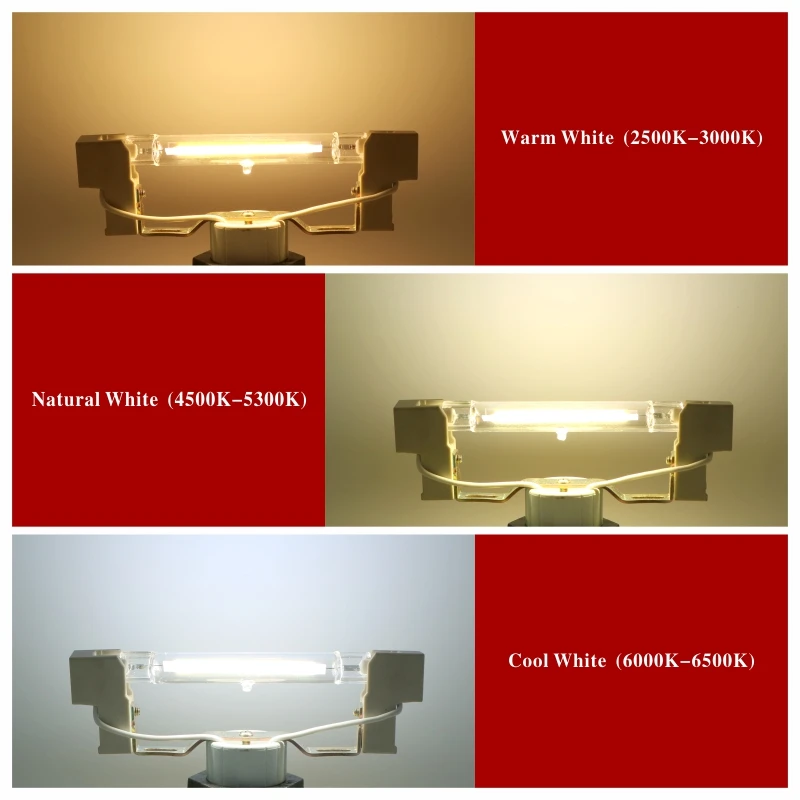 Led Lamp R7S 78Mm 5W 10W R7S Spotlight 118Mm 10W 20W 220V Dimbare cob Lamp Licht Glazen Buis Vervangen 30W 50W 100W Halogeen Lamp