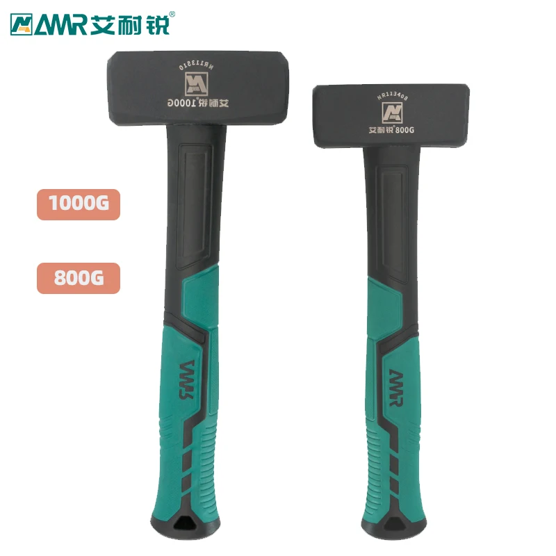 Drilling/Crack Hammer Masonry Hammer with Fiberglass Handle & No-Slip Cushion Grip 1000G 800G