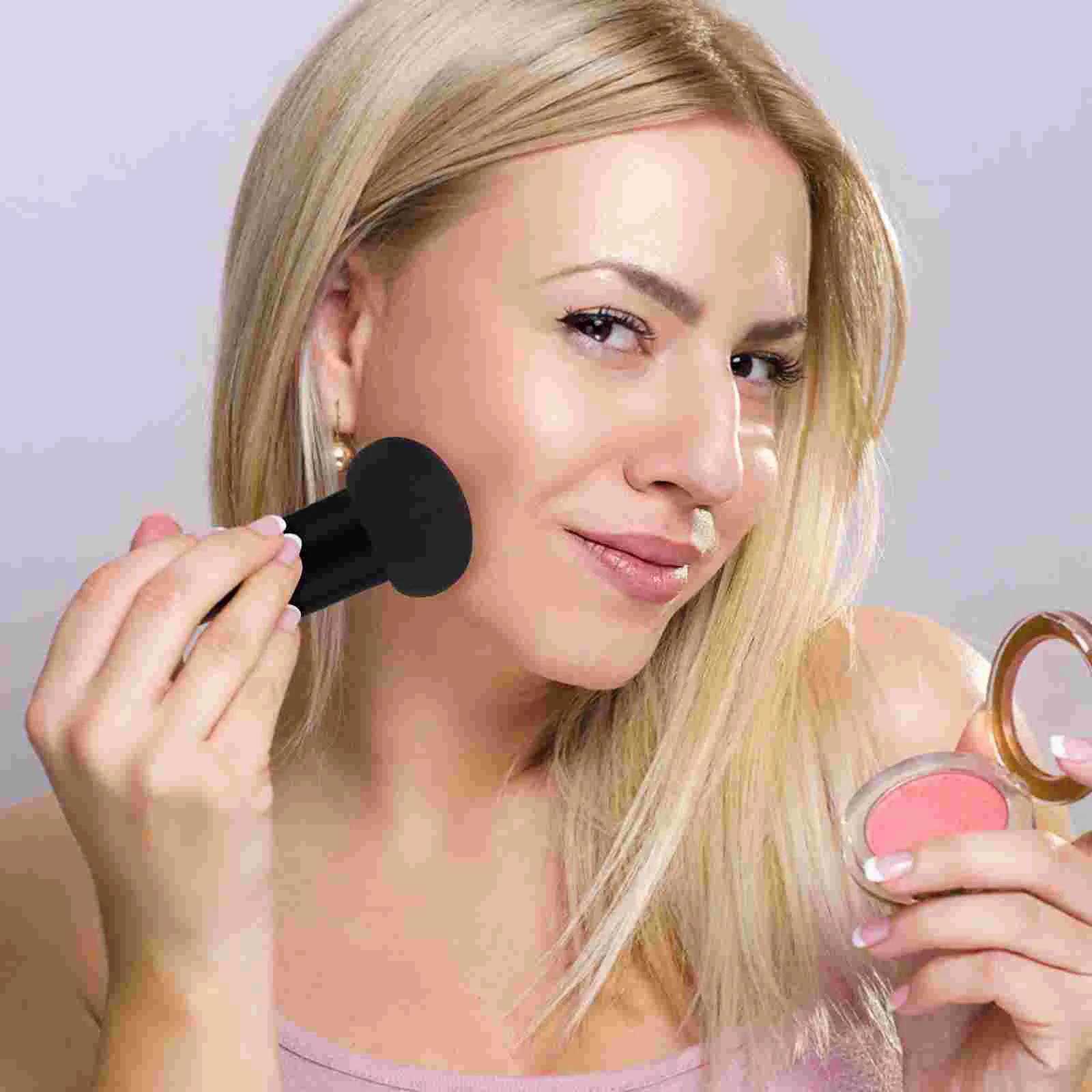 5pcs Mixed Color Dry Wet Makeup Sponge Puff Mushroom Shape Blender Face Foundation Blush Salon Home Travel Professional