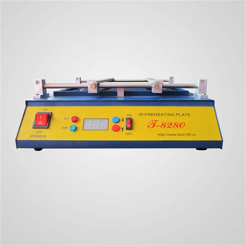 PUHUI T-8280 PCB Preheater IR Infrared Preheating Station Preheat Plate SMD Rework Station 0-450degree Celsius Solder RepairTool