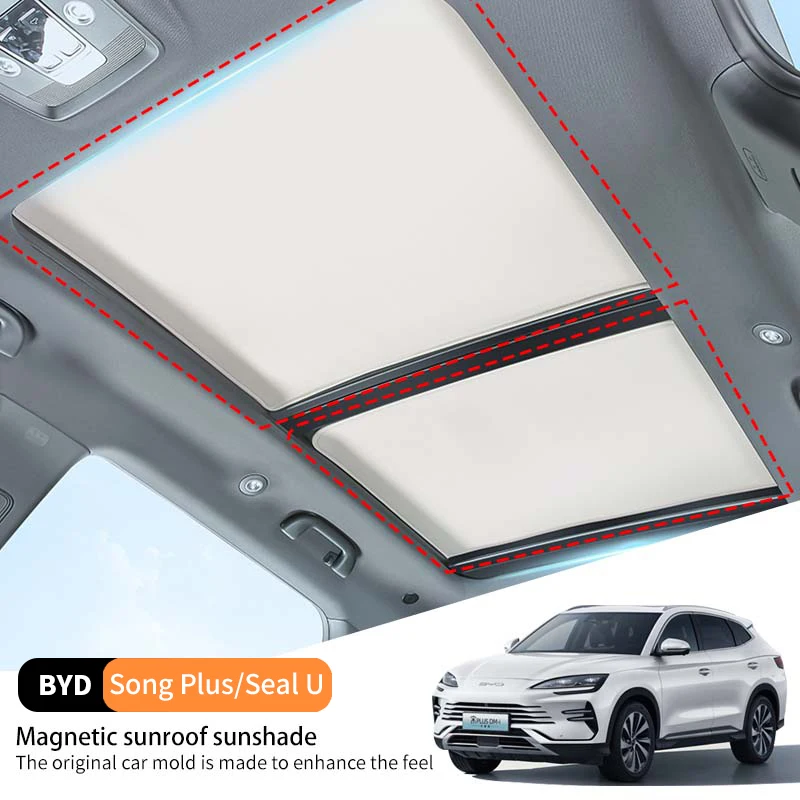 2Pcs For Byd Song Plus Seal u Dmi Ev 2020-2025 Car Sun Shades Cover Sunroof Sunshade Protector Anti-UV Heat Isolate