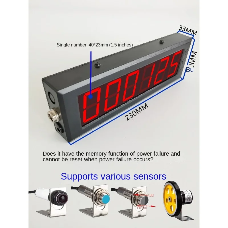 Industrial electronic digital display counter, infrared automatic induction counting device, conveyor belt,large screen conveyor