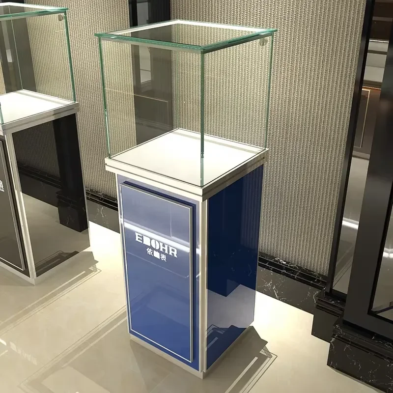 Full Velvet Show Rotating Sets Wall and Floor Multi-layer Top Locking Jewelry Counter Display case Cabinet