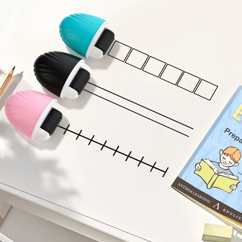 Double Line Grid Teaching Seal English Case Number Roller Roller Stamp Reusable Equal Equation Grid Roller Seal