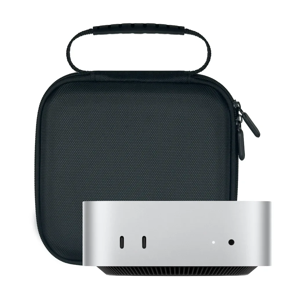 For Mac Mini Travel Case, Shockproof Carrying Case for 2024 Mac Mini Desktop Computer with M4 Pro chip/M4 chip