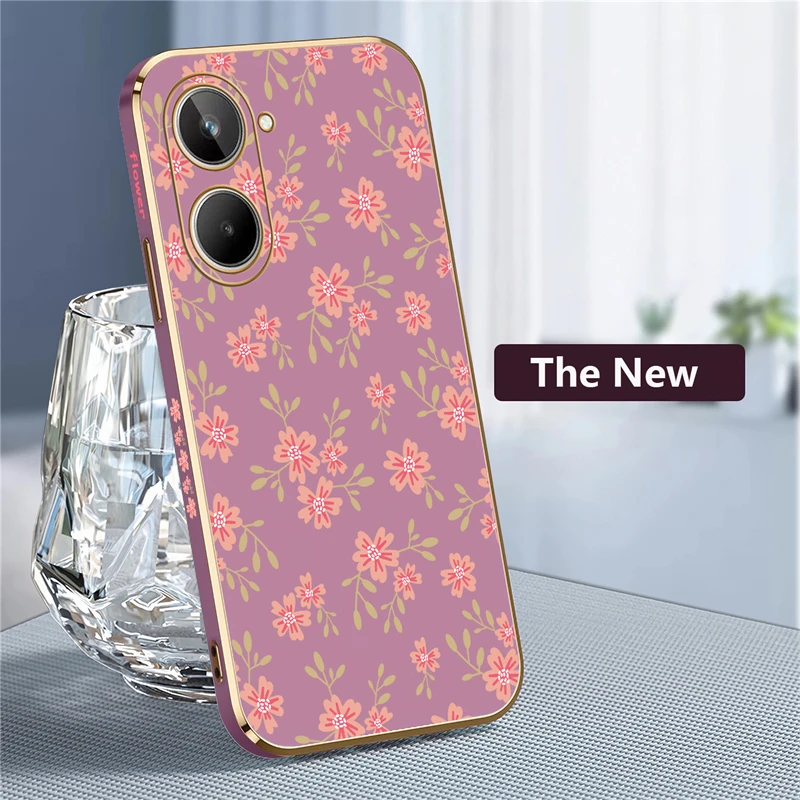 Pattern Phone Case For OPPO Realme 10 11 9i 9 Pro Plus GT2 NEO 3 Master Narzo 50A Plating Silicone Soft Shockproof Cover