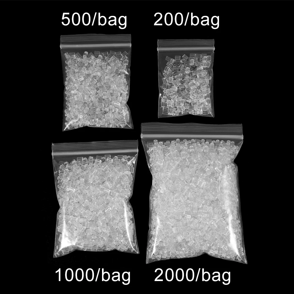 200-2000 sztuk / partia Gumowe zatyczki do uszu Zatyczki do uszu Kolczyki z tyłu Materiały do tworzenia biżuterii DIY Akcesoria — zdjęcie 4