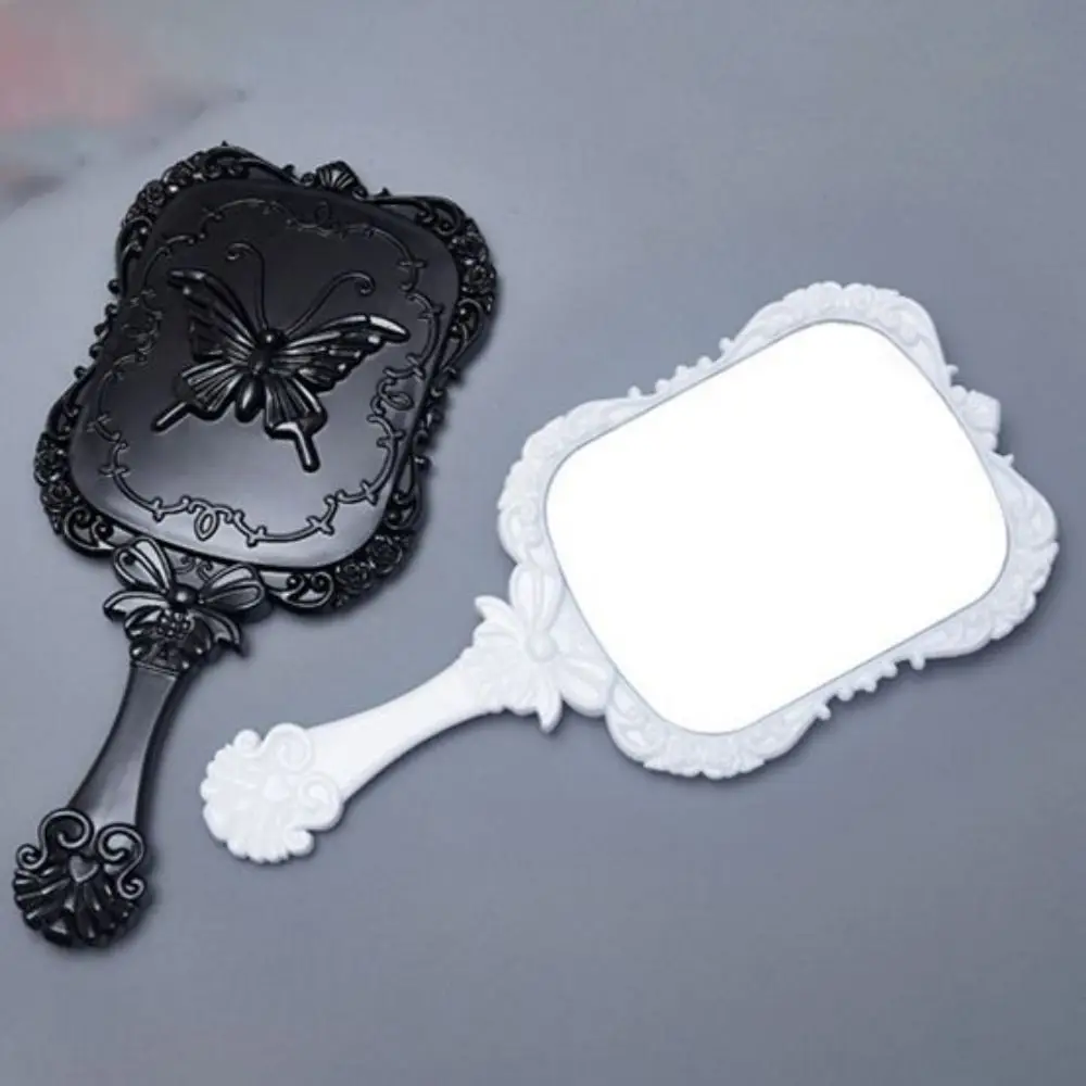 European Style Butterfly Pattern Cosmetic Mirror High-definition Square Handheld Beauty Mirror No Deformation