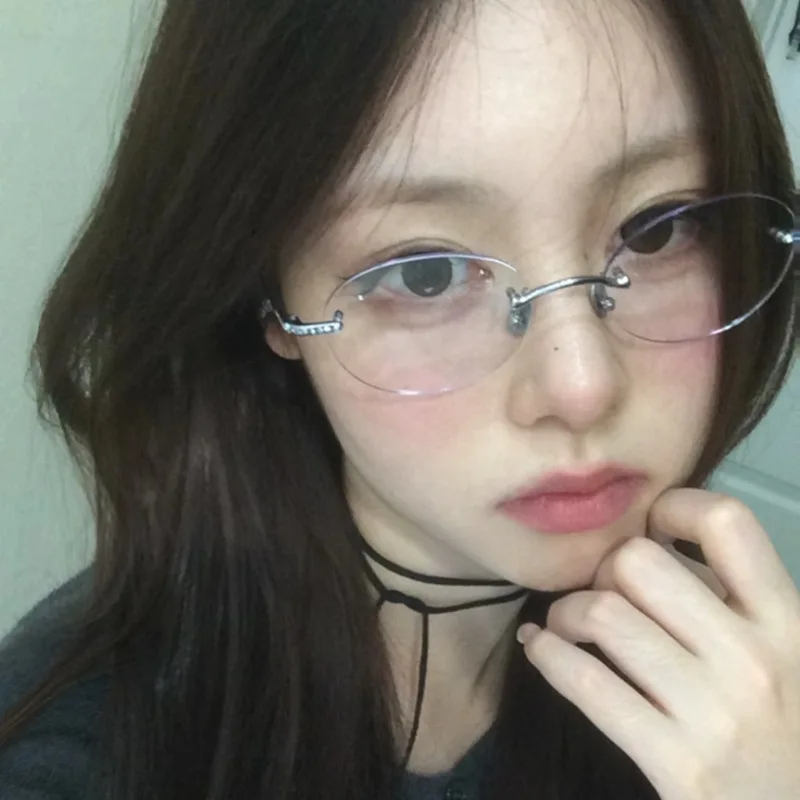 Nouveau pur désir Anti-lumière bleue lunettes cadre femmes pas de maquillage plaine lunettes hommes contrastant mignon décoratif ordinateur lunettes